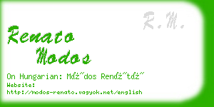 renato modos business card